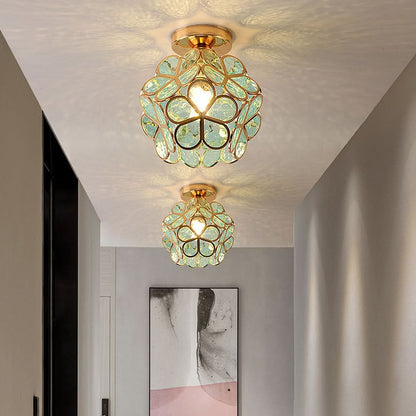 Skanto | Flowers Style Glass Ceiling Lamp