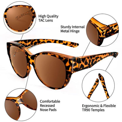 Oversized Cat-Eye Sunglasses UV400 Polarized | Karnz