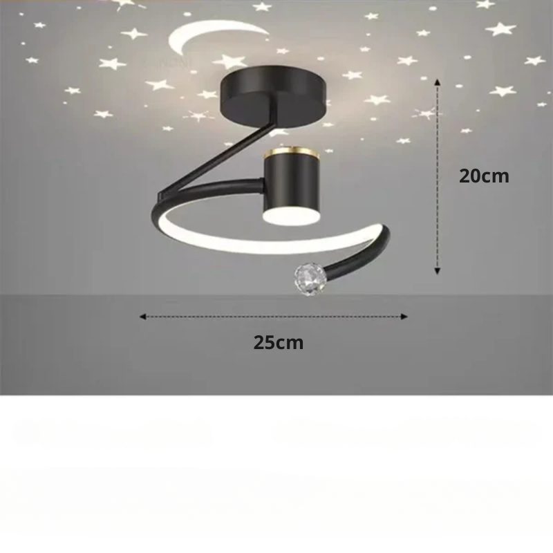 LED Starry Sky Ceiling Lamp – Modern Crystal Chandelier Design for Kids' Room and Living Room | Skanto