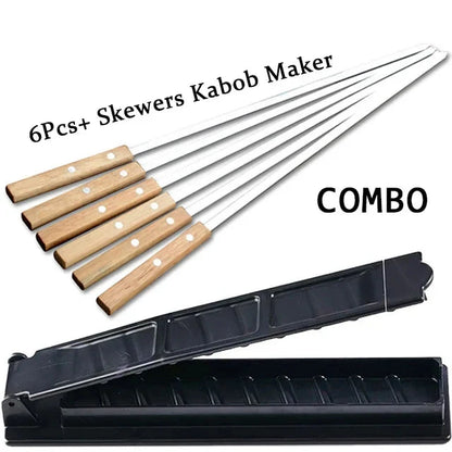21 Inch Long Flat Stainless Steel Professional Grilling BBQ Skewer | Bowlift