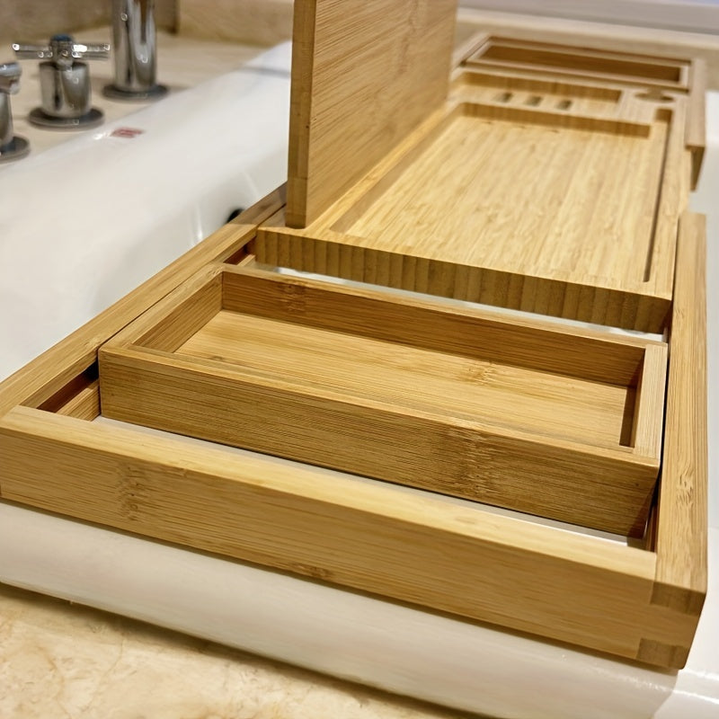 Skanto | Bamboo Bathtub Tray - For Ultimate Relaxation