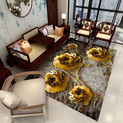 BowLift | Minimalist 3D Geometric Rug Multi-Color Polypropylene Area Rug Pet-Friendly Non-Slip Machine Washable Rug for Large Room