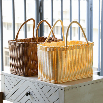 Unisex Hand-woven Shopping Basket with two Handles Brehn
