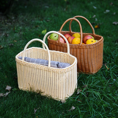 Unisex Hand-woven Shopping Basket with two Handles Brehn