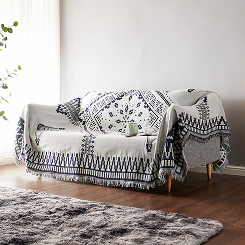 Bohemian knitted throw blankets for sofa decor