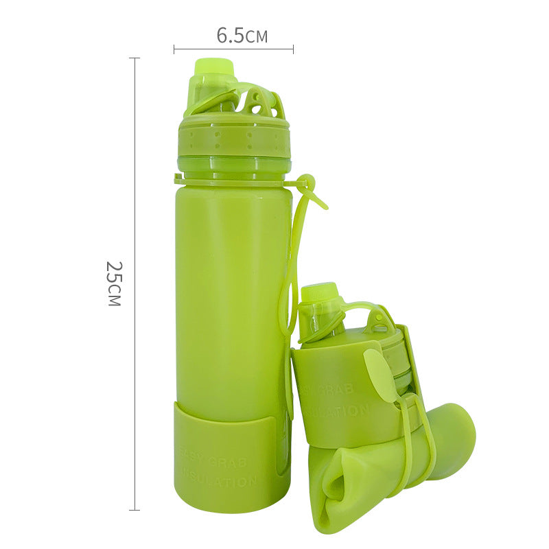 Women's foldable silicone drinking bottle with secure closure Bowlift