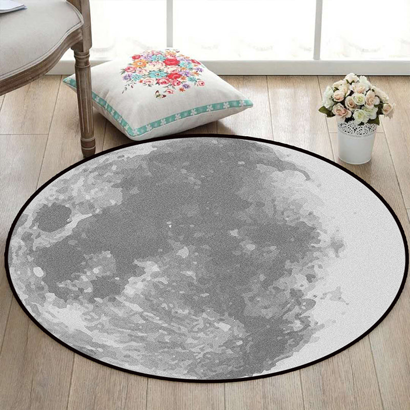 BowLift | Realistic Multicolor Cosmos Print Rug Polyester Modern Carpet Pet Friendly Non-Slip Machine Washable Rug for Children's Room