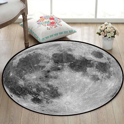 BowLift | Realistic Multicolor Cosmos Print Rug Polyester Modern Carpet Pet Friendly Non-Slip Machine Washable Rug for Children's Room