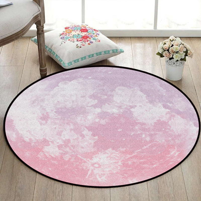BowLift | Realistic Multicolor Cosmos Print Rug Polyester Modern Carpet Pet Friendly Non-Slip Machine Washable Rug for Children's Room