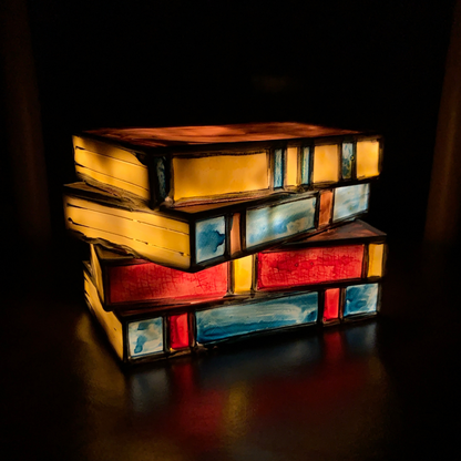 Skanto | LumeNova Stained Glass Lamp | LED Table Light | Mood Light | Decorative Home Lighting