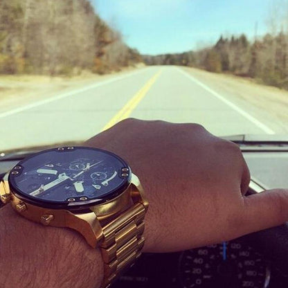 Stainless steel chronograph quartz watch