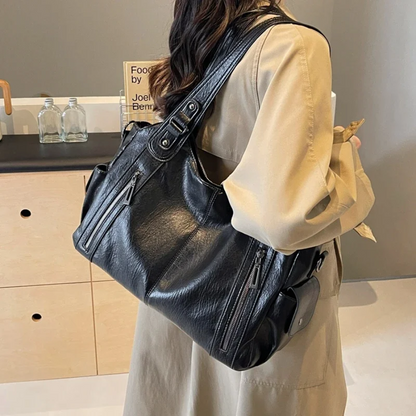 Skanto | Women's Classic Multi-Compartment Shoulder Bag – Alma