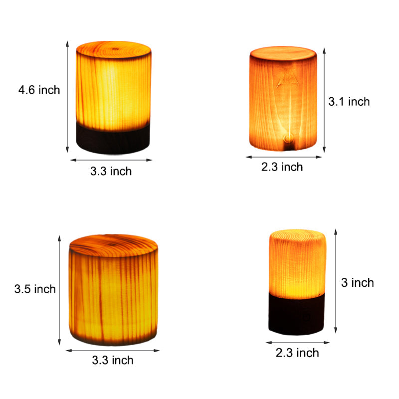 Wireless LED TaBowlifte Lamp with Touch Control | RechargeaBowlifte Battery | Wood Grain Design | AdjustaBowlifte Brightness | Bowlift