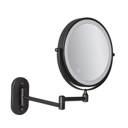 BowLift | Black LED Rechargeable Makeup Mirror – 3-Color Light