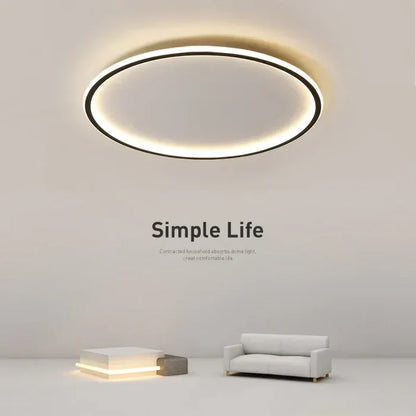 Scandinavian Round Ceiling Lamp - AuroraSphere | Karnz