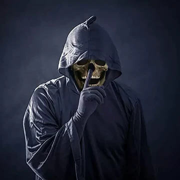 Skanto | Moving Jaw Realistic Full Head Skull Mask - Human Skeleton Mask for Halloween Party