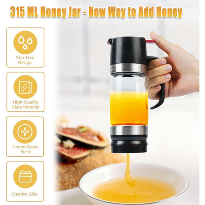 No-Drip Glass Honey Dispenser Bowlift