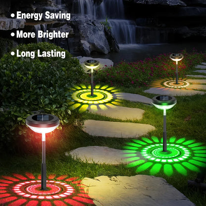 BowLift | Solar Garden Lamp with Color Change – LED Garden Lighting for Outdoor Use with Flower Pattern