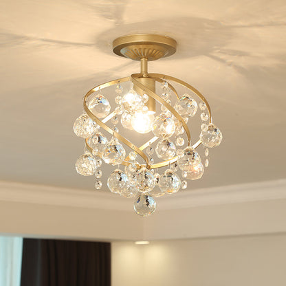 Skanto | CrystalElegance Pendant - Luxury Chandelier with Brass Details