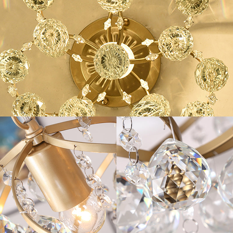 Skanto | CrystalElegance Pendant - Luxury Chandelier with Brass Details
