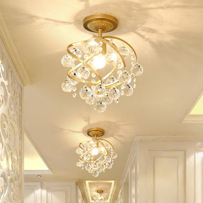 Skanto | CrystalElegance Pendant - Luxury Chandelier with Brass Details