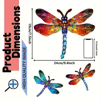 Skanto | 1/2 Pcs Lively Dragonfly Wall Art Made of Metal – Artistic Outdoor Decoration for Gardens, Homes, and Events – Durable, Versatile, and Eye-Catching – A Perfect Gift Idea for Any Occasion