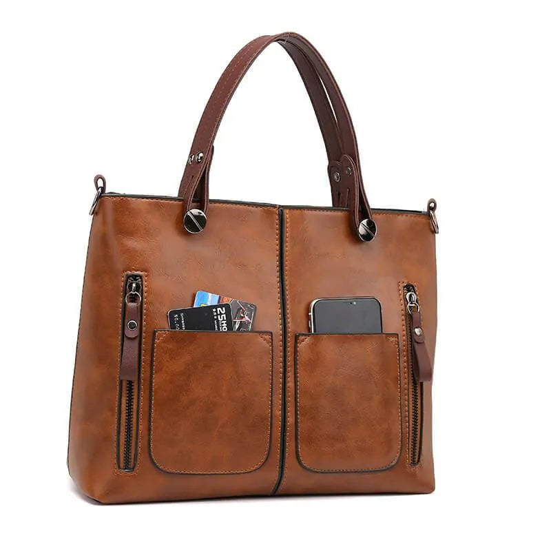 Skanto | Elly – Women's Vintage Leather Shoulder Bag | Handmade and Elegant Design