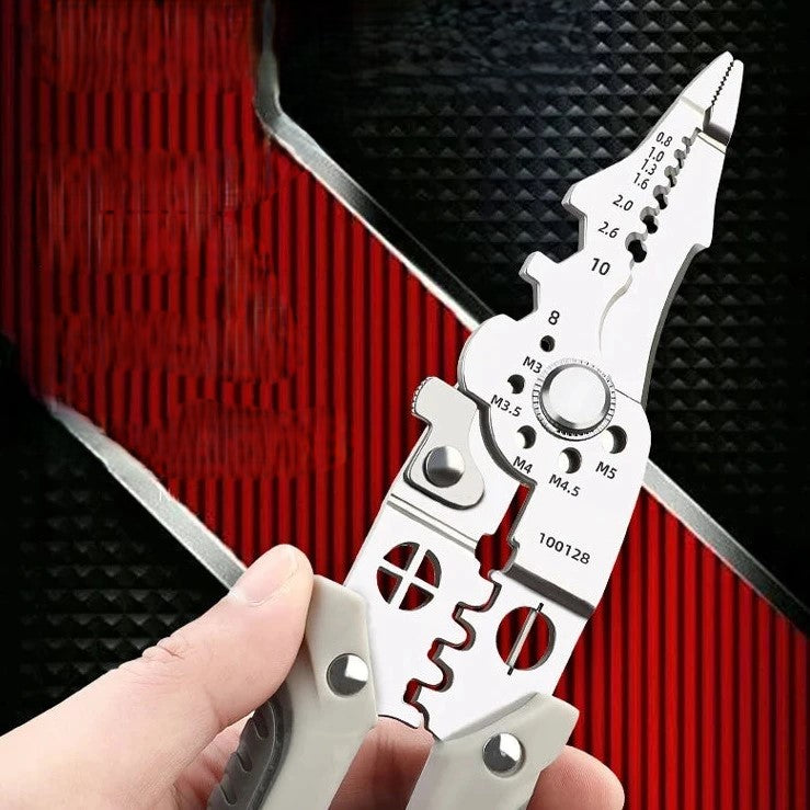 Wire stripper, adjustable crimping pliers, automatic cable cutter tool | Brehn