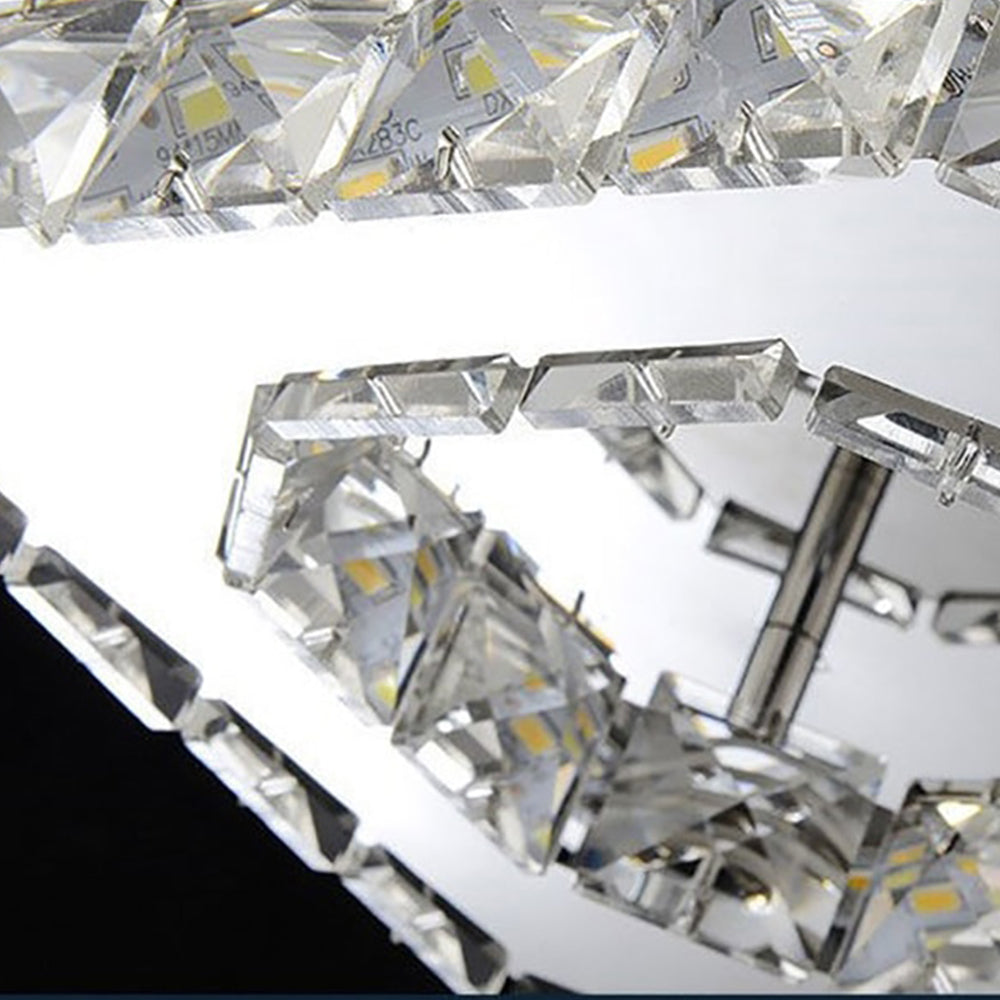 Modern LED Ceiling Light with Crystal Optic