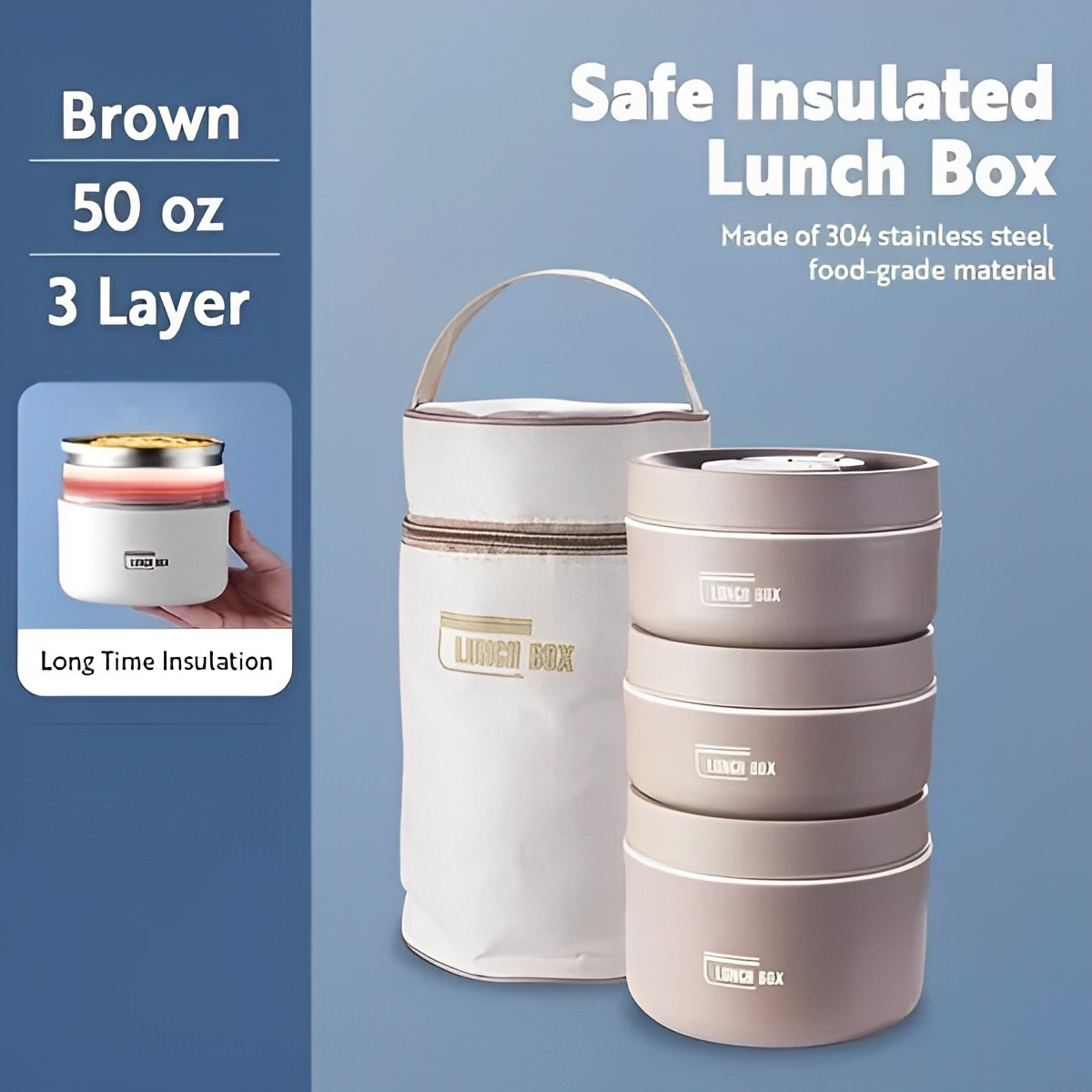 CuisineChic - Insulated Thermal Lunch Box for Fresh and Healthy Meals
