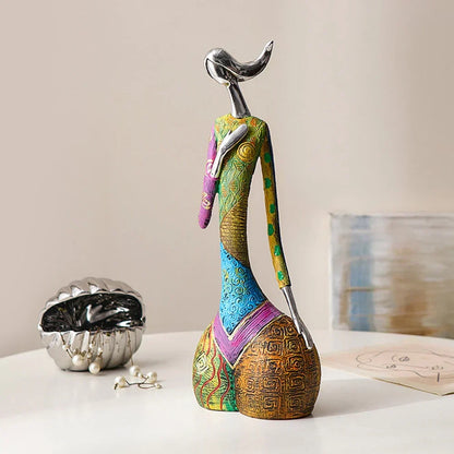Kalsten | Modern Abstract Woman Sculptures – Handcrafted Colourful Resin Art for Home Decor