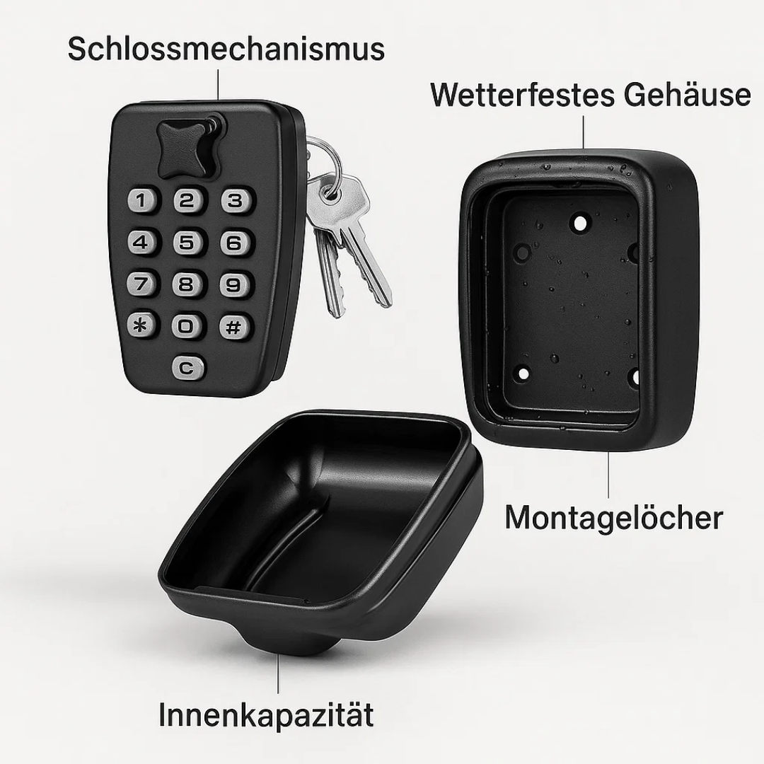 BowLift | KeyGuard Outdoor Safe – Weatherproof Wall-Mounted Key Box