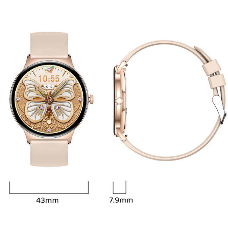 BowLift | SlimFit Ultimate Smartwatch – Ultra-thin, Health Monitoring & AMOLED Display