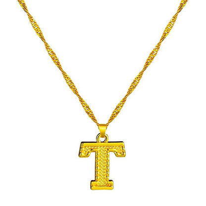 Skanto | 18K Gold Plated Initial Letter Necklace