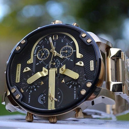 Stainless steel chronograph quartz watch
