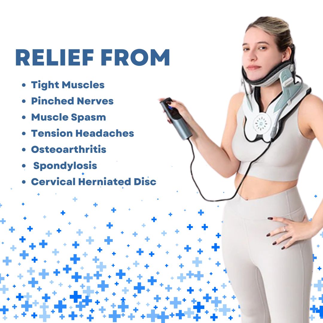 Skanto | Neck Stretcher for Pain Relief - Adjustable Cervical Traction Device Ideal for Neck Strain and Discomfort