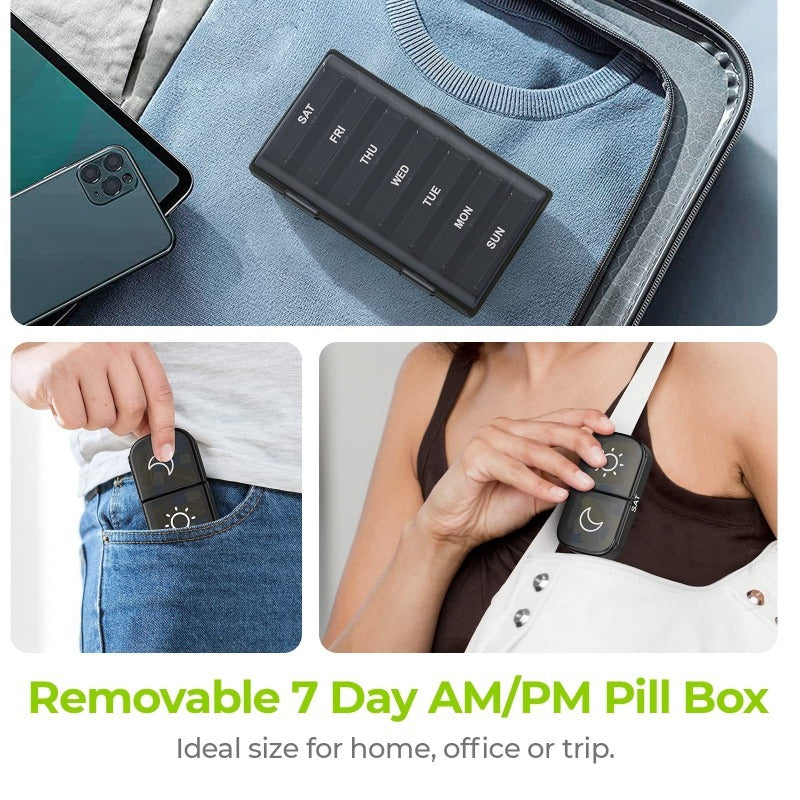 BowLift | AM PM Weekly Pill Organizer – Travel-Friendly, Large Capacity & BPA-Free