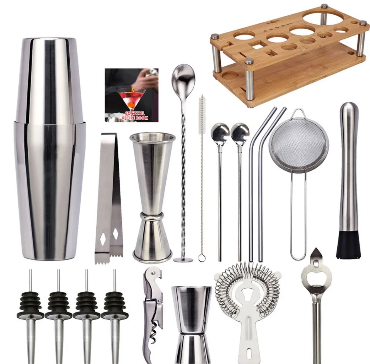 Skanto | 23-Piece Professional Bartender Set - ShakerPro