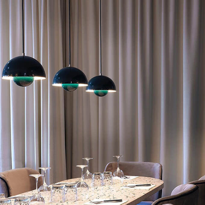Skanto | Nordic Macaron 1-Light Half-Circle Dome Pendant Lamp