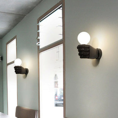 Brehn | Resin Fist Wall Lamp Fixture Artistic 1 Bulb Wall-mounted Lighting for Restaurant