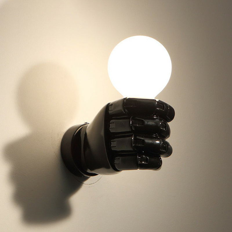 Brehn | Resin Fist Wall Lamp Fixture Artistic 1 Bulb Wall-mounted Lighting for Restaurant