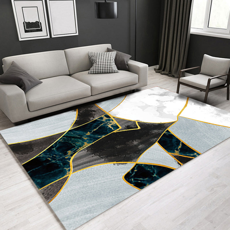 Glam Modern Rug Multicolored 3D Plant Pattern Rug Pet Friendly Non-Slip Machine Washable Rug for the Living Room | Bowlift
