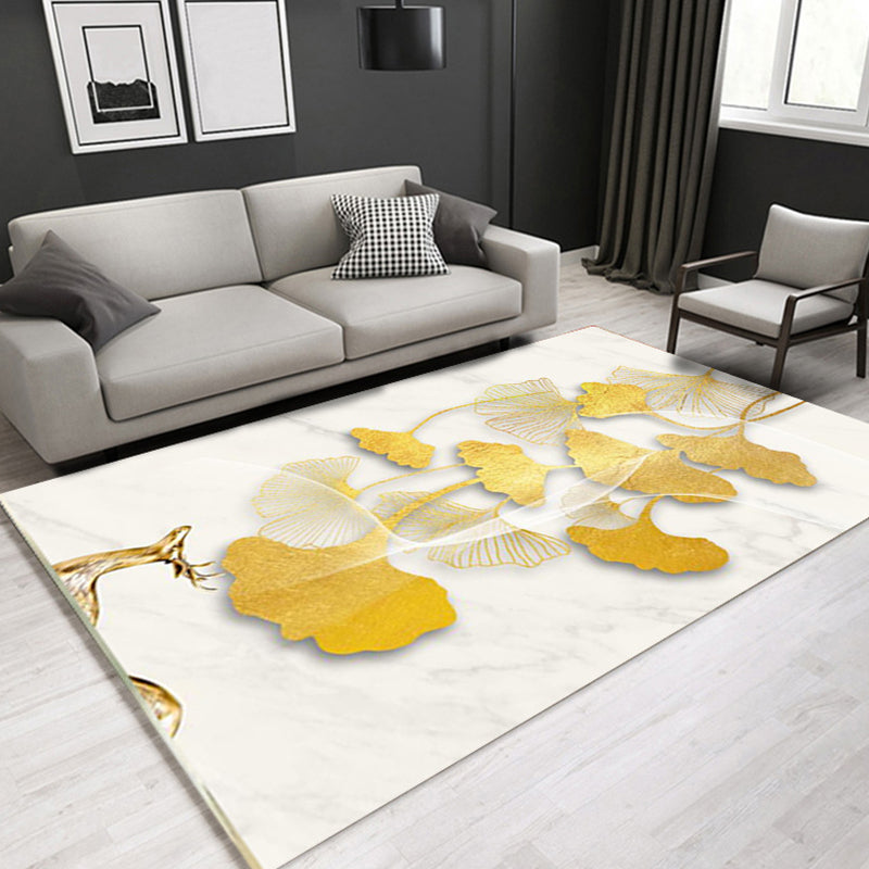 Glam Modern Rug Multicolored 3D Plant Pattern Rug Pet Friendly Non-Slip Machine Washable Rug for the Living Room | Bowlift