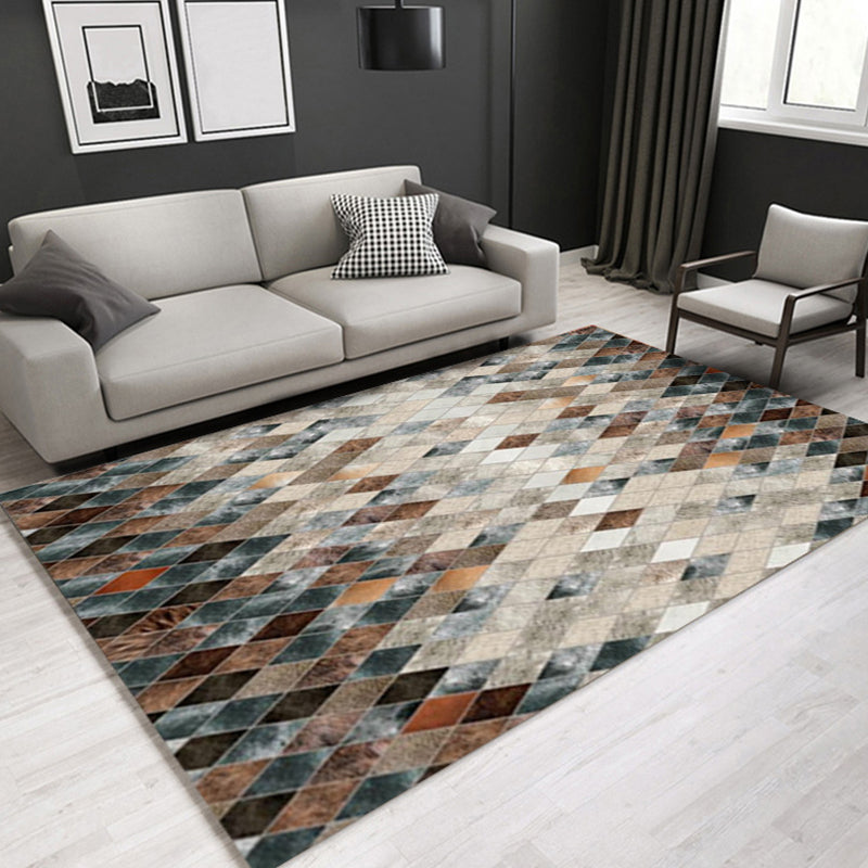 Glam Modern Rug Multicolored 3D Plant Pattern Rug Pet Friendly Non-Slip Machine Washable Rug for the Living Room | Bowlift