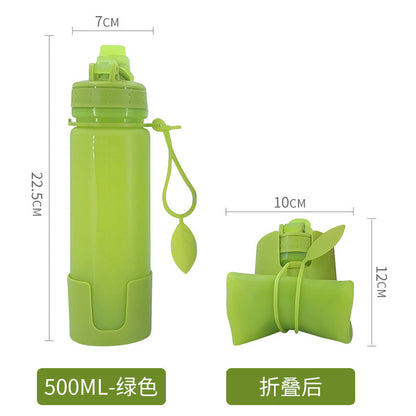 Women's foldable silicone drinking bottle with secure closure Bowlift