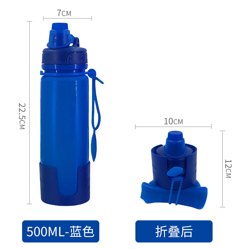 Women's foldable silicone drinking bottle with secure closure Bowlift