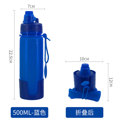 Women's foldable silicone drinking bottle with secure closure Bowlift