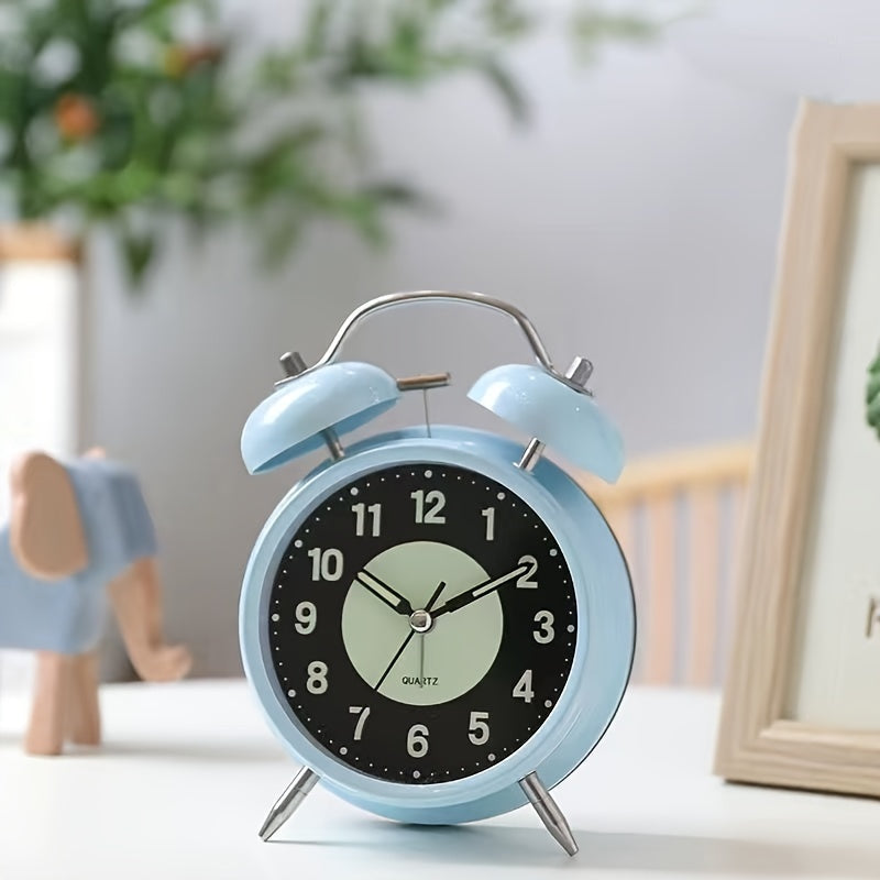 Skanto | LuminousTime - Elegant Metal Alarm Clock with Gentle Lighting for Peaceful Mornings and Evenings