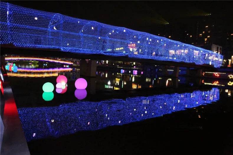 Skanto | Christmas LED Lights Outdoor Waterproof Fishtnet Lights Full of Stars Coated Holiday Lights Wedding Inn Decorative Lights