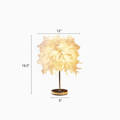 Skanto | White Cylinder Table Lamp Simplicity Single Light Bulb Our Table Lamp